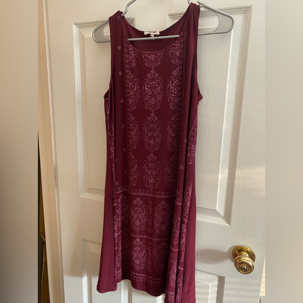 Burgundy Muscle Tee Dress